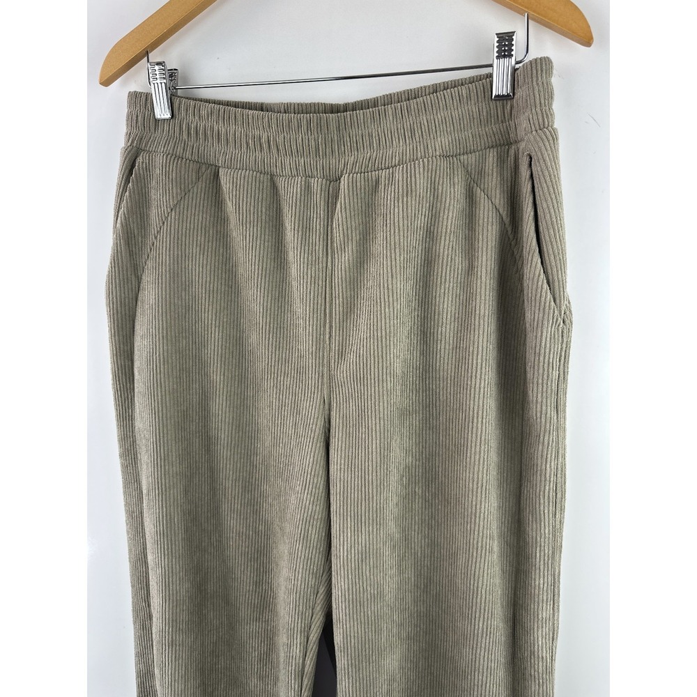 Halara High Waisted Pocket Straight Leg Mop Corduroy Casual Pants Beige Large - Picture 3 of 15